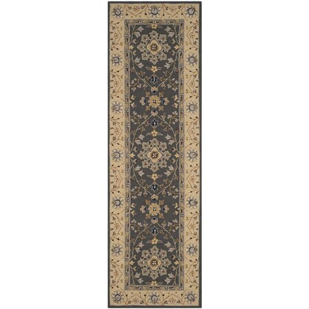 Safavieh Easy Care Hand Hooked Runner RugGrey & Cream 2 ft.6 in. x 10 ft. EZC751H-210